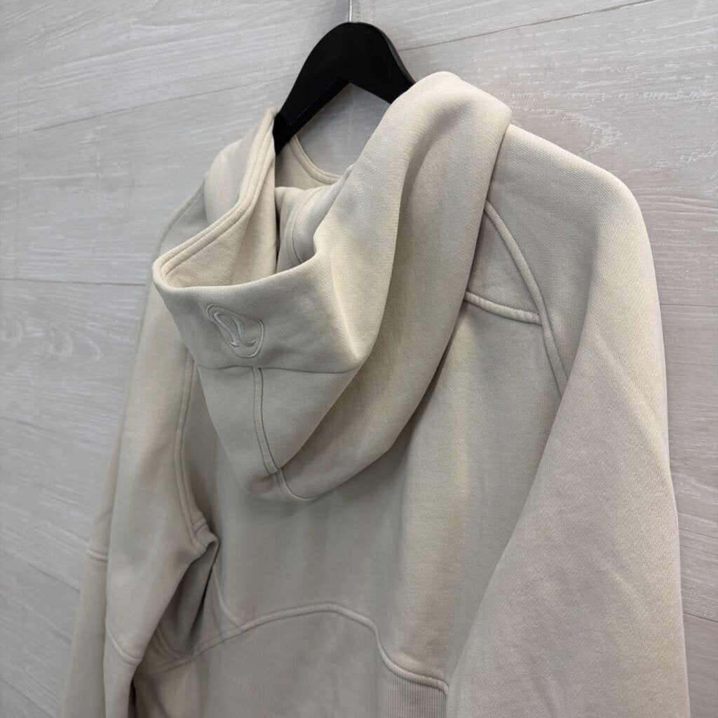 Lululemon Beige Scuba Cropped Hoodie Medium/ Large