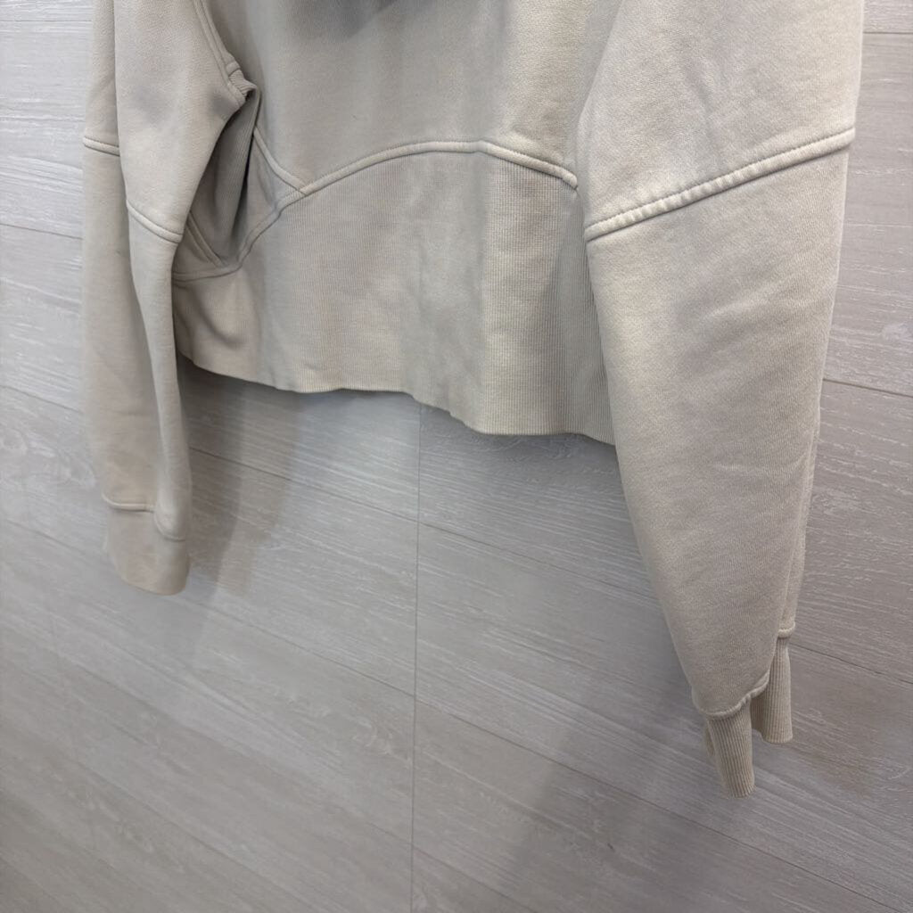 Lululemon Beige Scuba Cropped Hoodie Medium/ Large