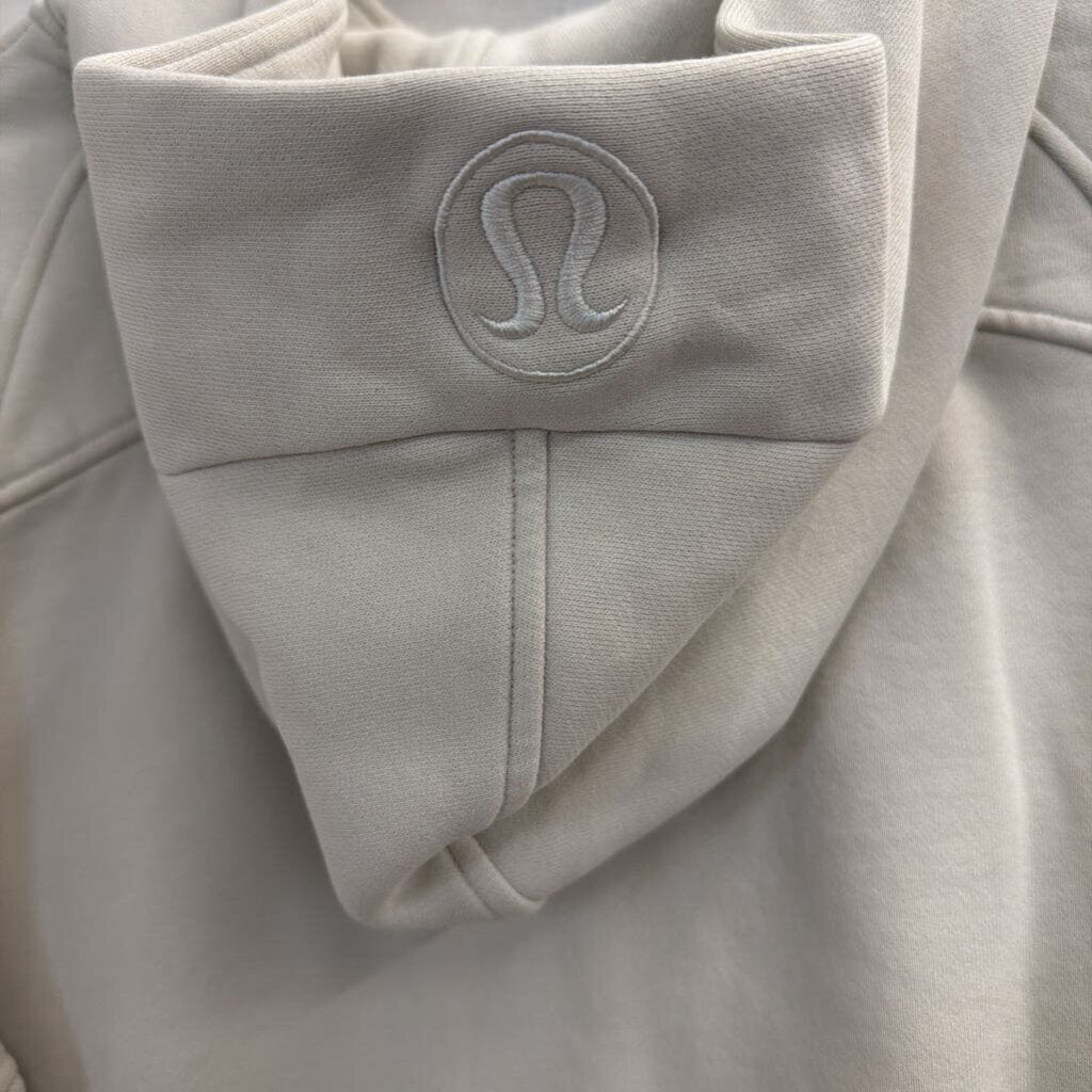 Lululemon Beige Scuba Cropped Hoodie Medium/ Large