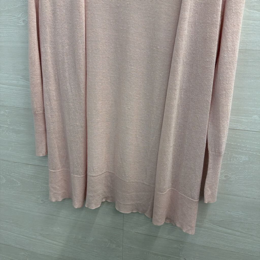 Halogen Pink Knit Open Front Long Sleeve Sweater Small Petite