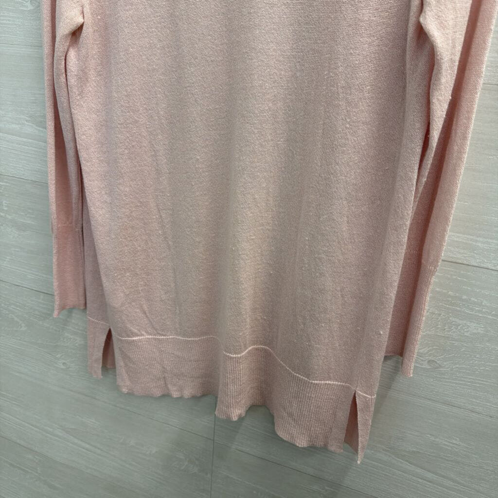 Halogen Pink Knit Open Front Long Sleeve Sweater Small Petite