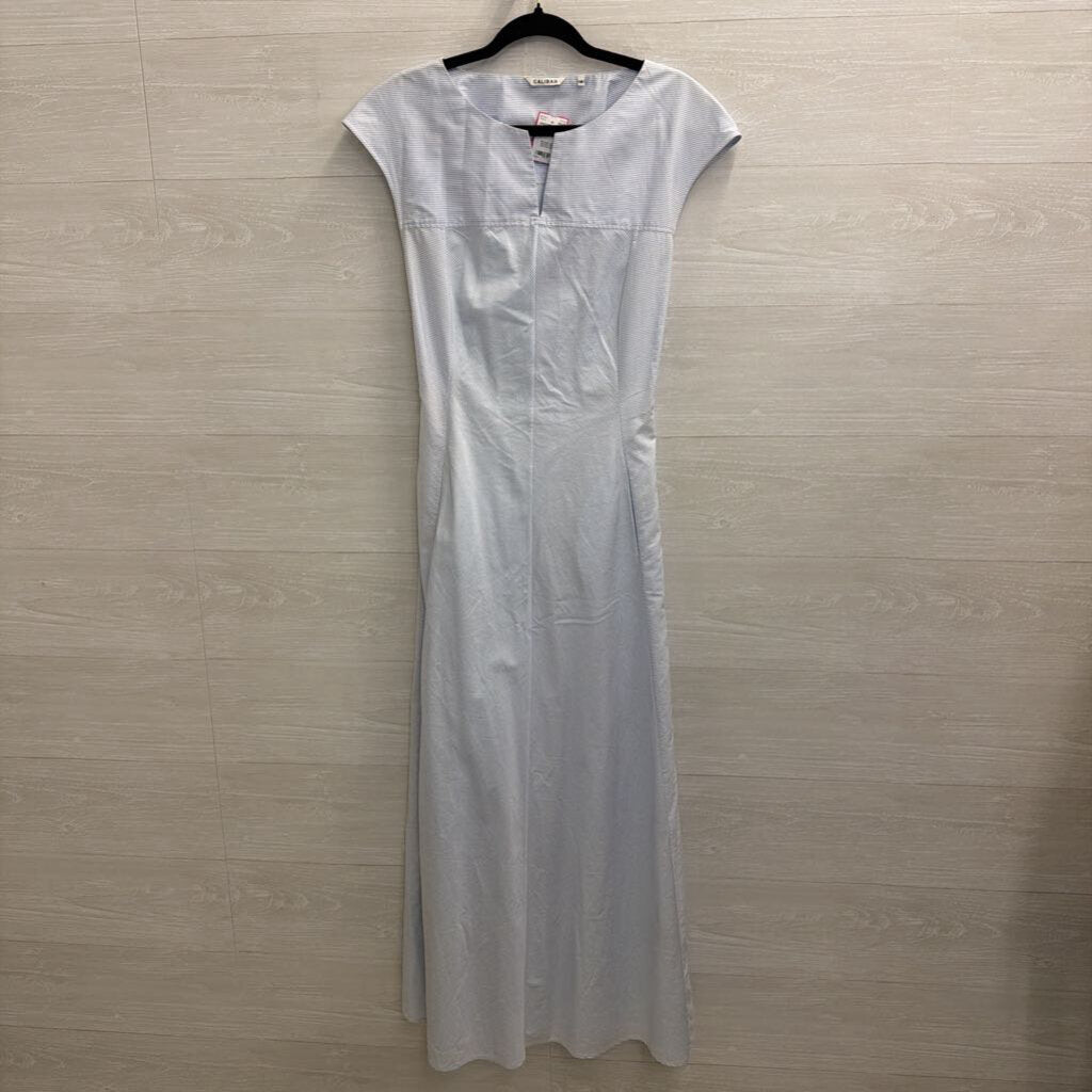 Caliban White/ Blue Striped Maxi Dress 46