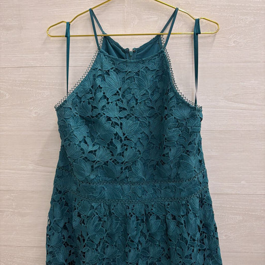 Loft Green Lace Sleeveless Dress 14