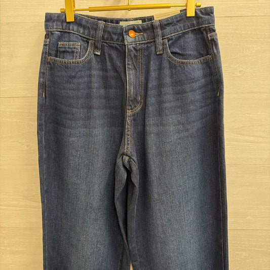 Dark Wash Relaxed Wide Leg Jeans 6
