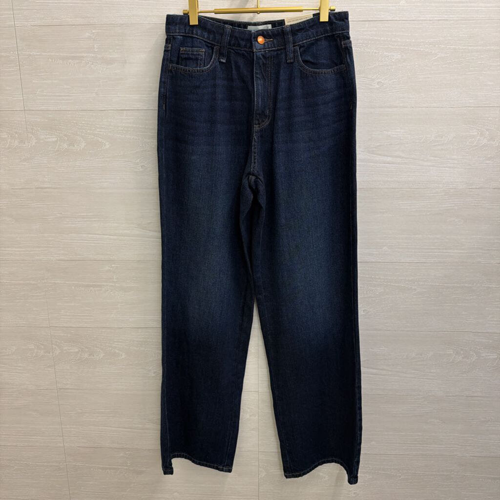 Dark Wash Relaxed Wide Leg Jeans 6