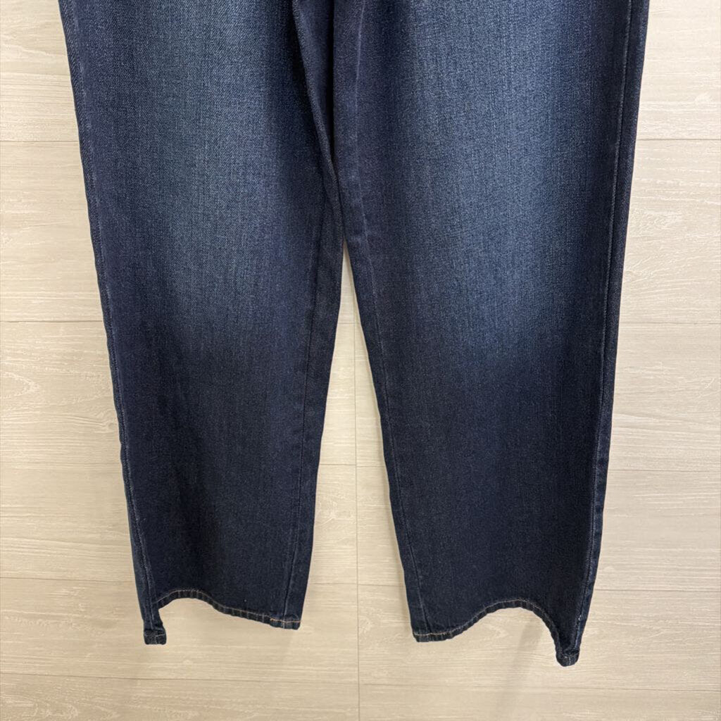 Dark Wash Relaxed Wide Leg Jeans 6