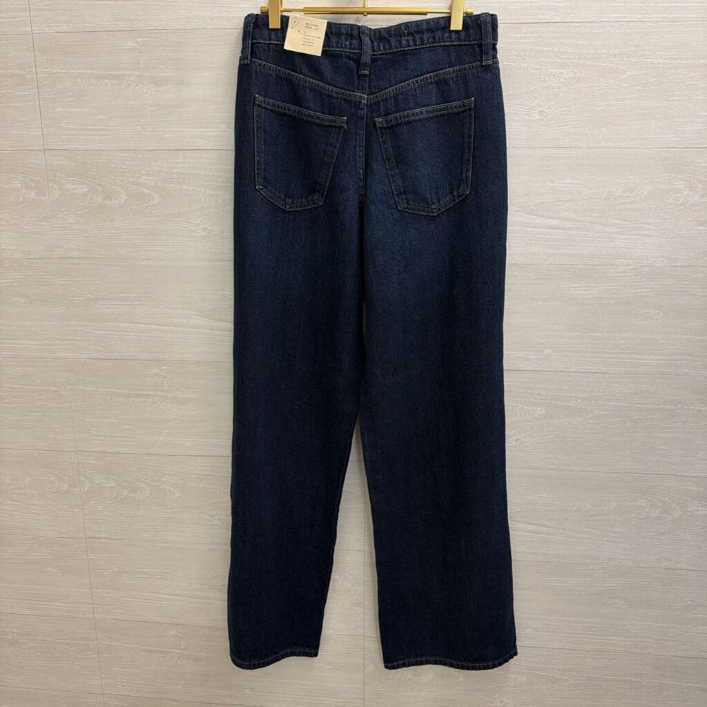 Dark Wash Relaxed Wide Leg Jeans 6
