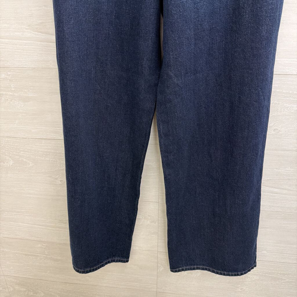 Dark Wash Relaxed Wide Leg Jeans 6