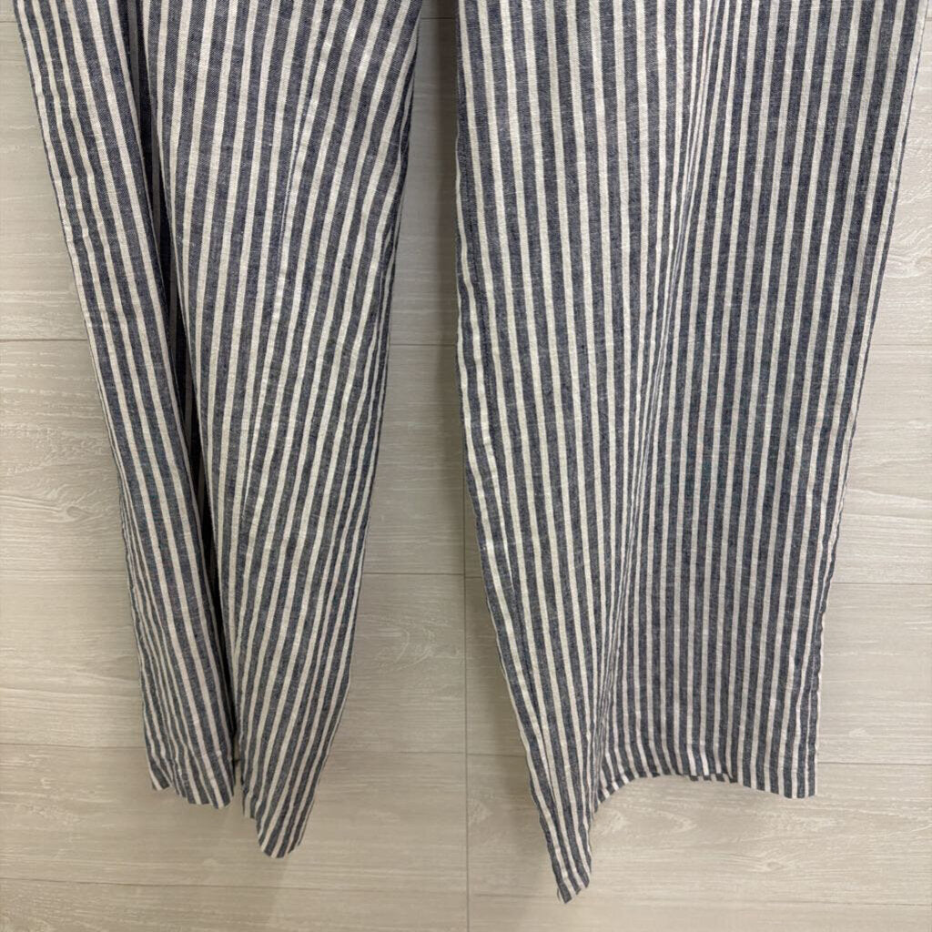 Michael Kors Blue/ White Striped Wide Leg Pants 6