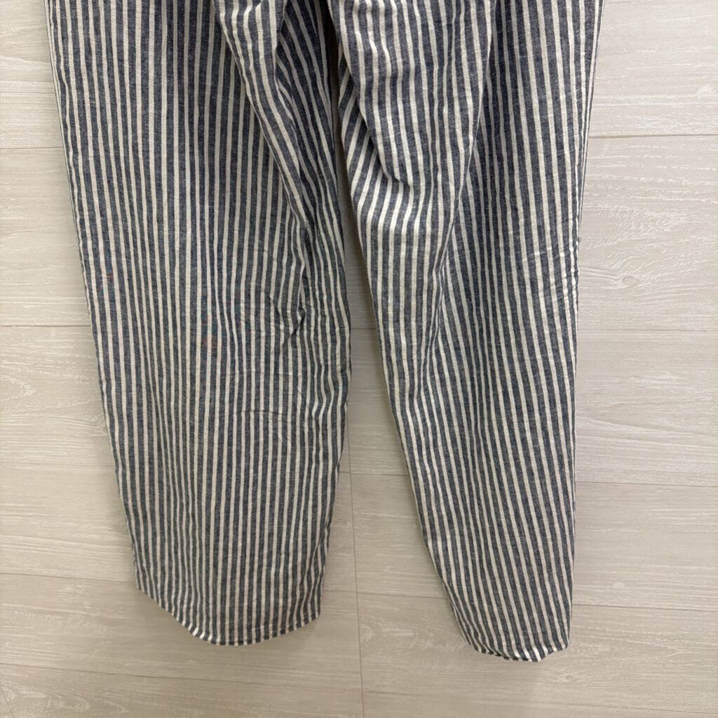 Michael Kors Blue/ White Striped Wide Leg Pants 6