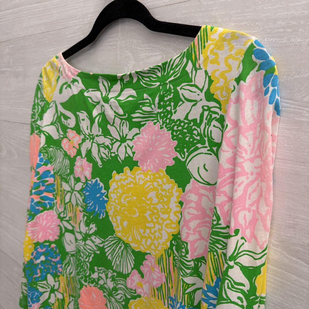 Lilly Pulitzer Green/ Multi Print Long Sleeve Top Medium
