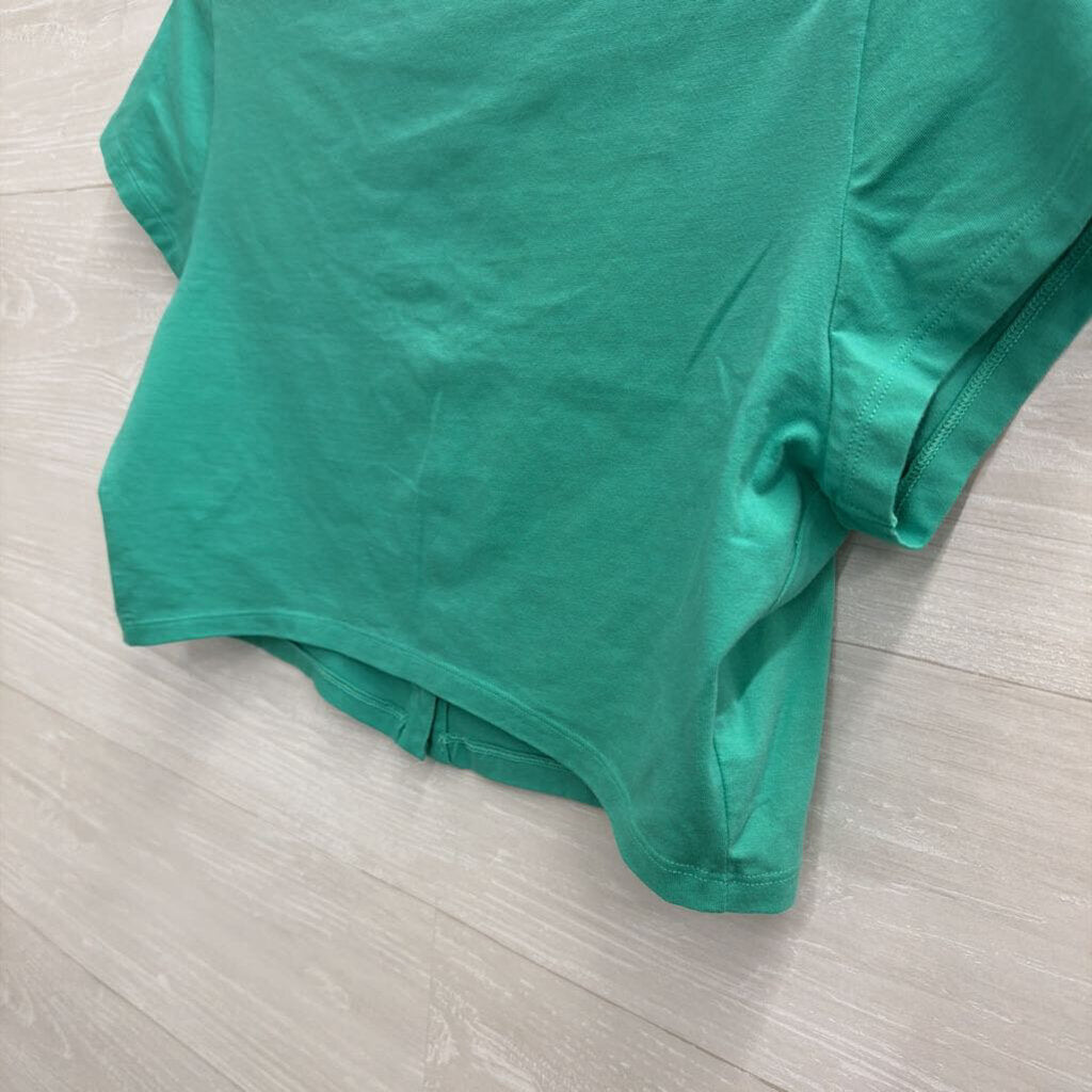Savage X Fenty Green Cropped Short Sleeve Button Front Top Extra Large