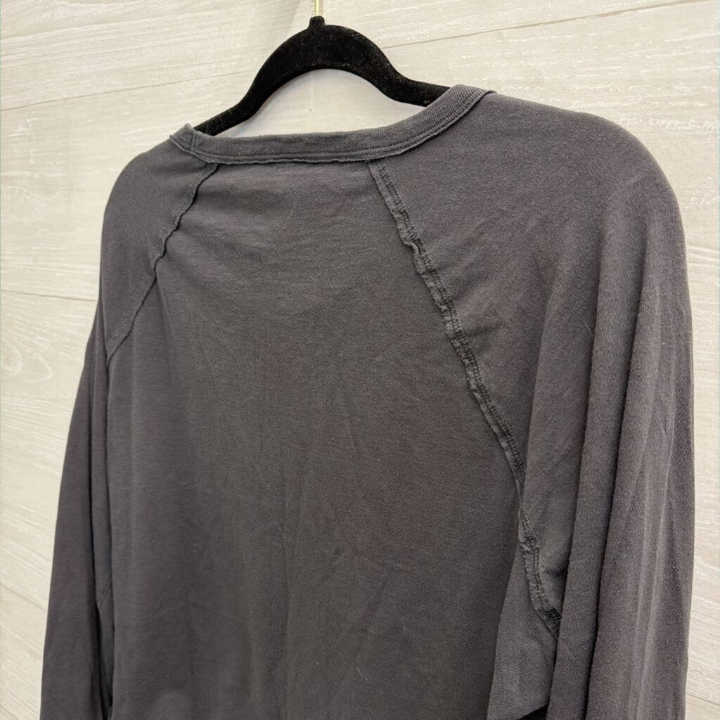 Aerie Grey Cropped Long Sleeve Top Medium