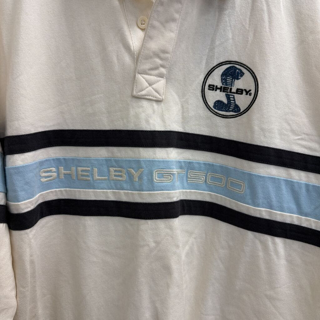 Hollister White/ Blue Shelby GT 500 Long Sleeve Top Medium