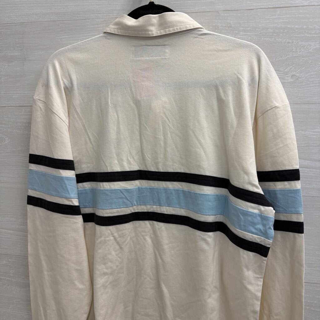 Hollister White/ Blue Shelby GT 500 Long Sleeve Top Medium