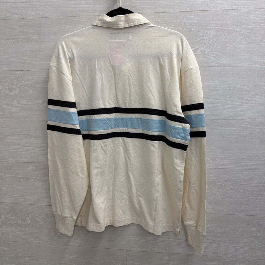 Hollister White/ Blue Shelby GT 500 Long Sleeve Top Medium