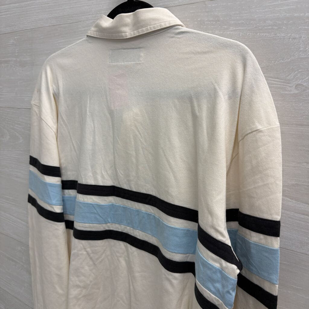 Hollister White/ Blue Shelby GT 500 Long Sleeve Top Medium
