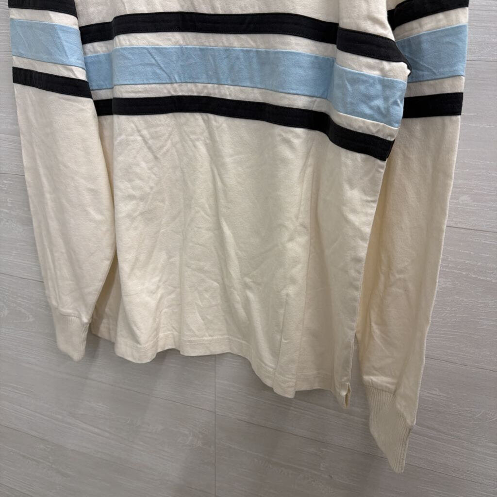 Hollister White/ Blue Shelby GT 500 Long Sleeve Top Medium
