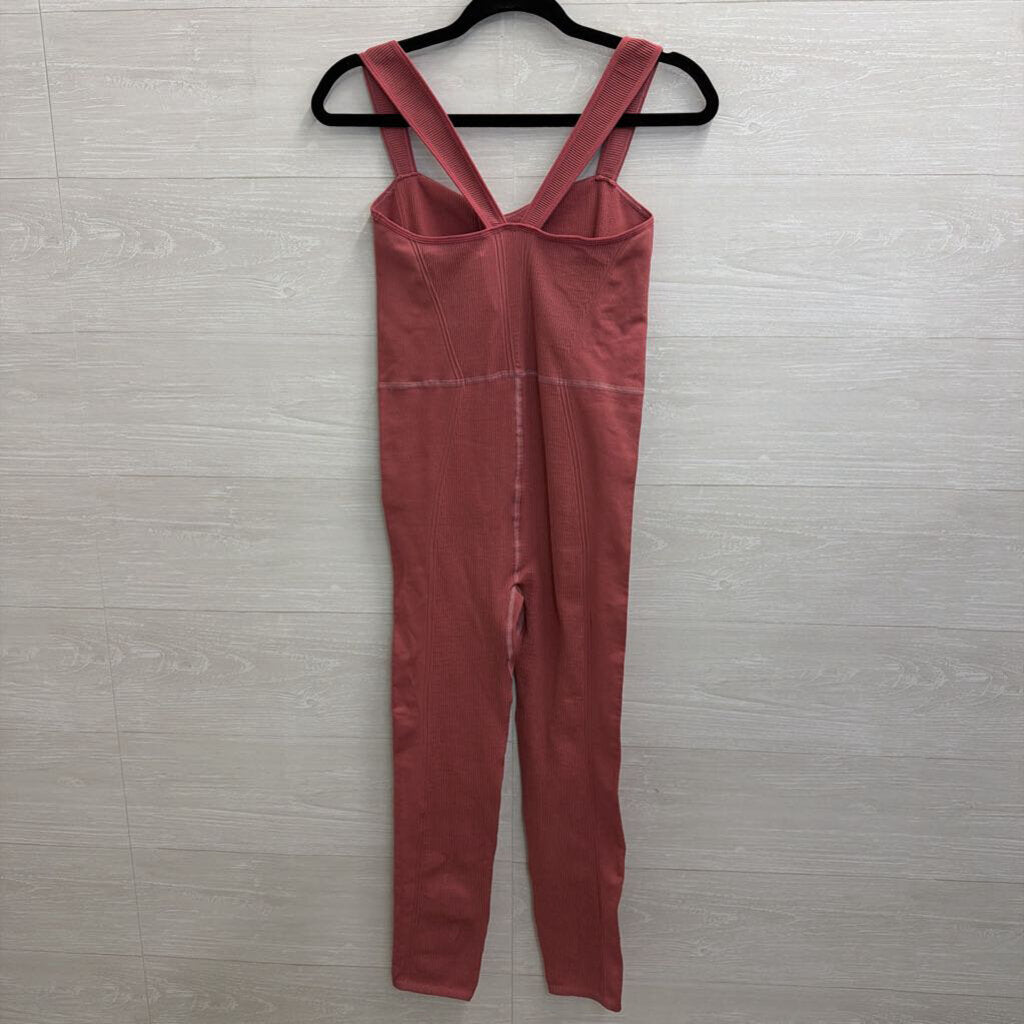 FP Movement Pink Ribbed Jumpsuit Medium/ Large