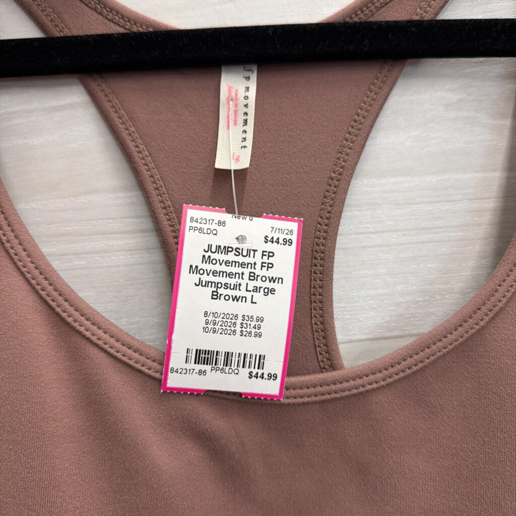 FP Movement Brown Jumpsuit Large