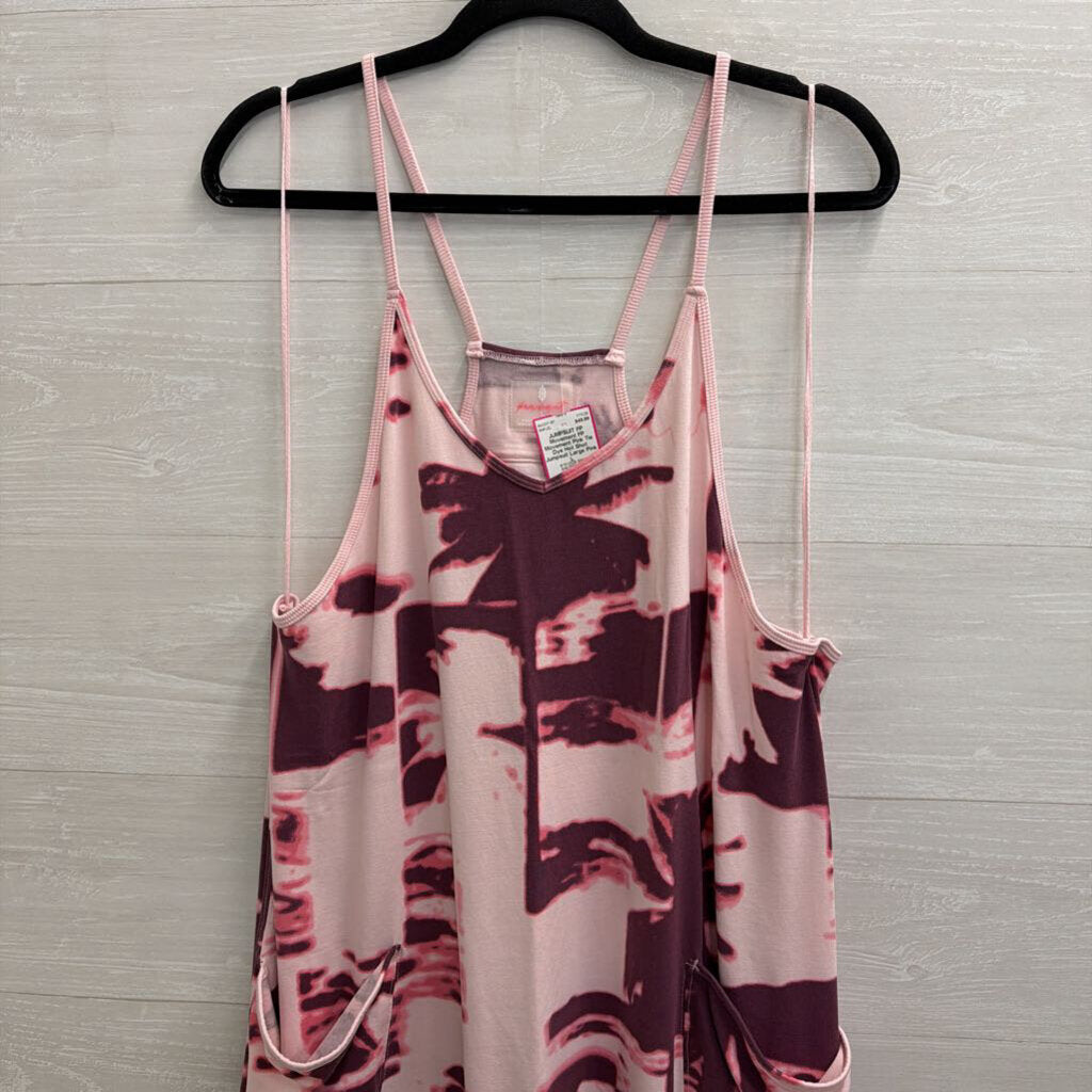 FP Movement Pink Tie Dye Hot Shot Jumpsuit Large