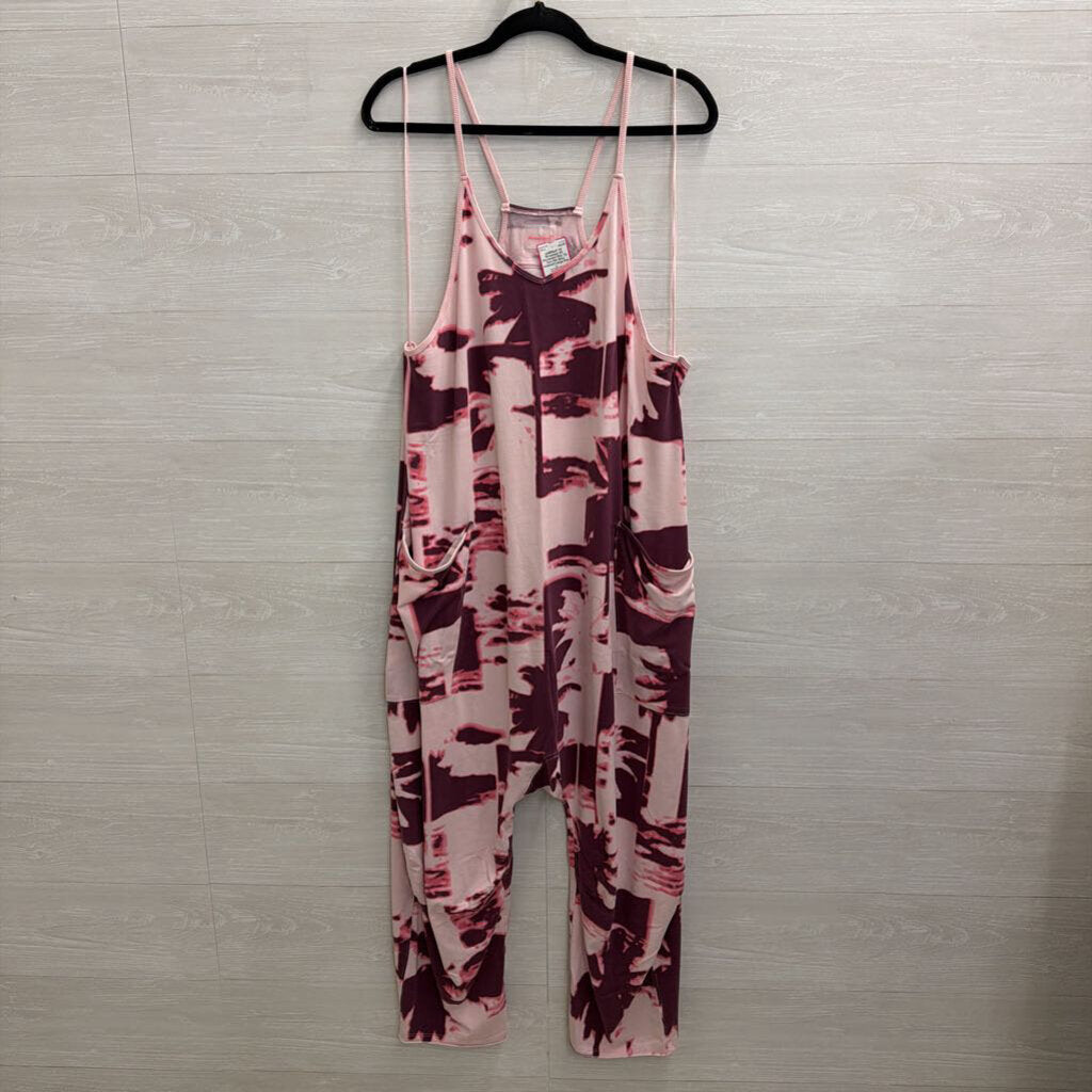 FP Movement Pink Tie Dye Hot Shot Jumpsuit Large