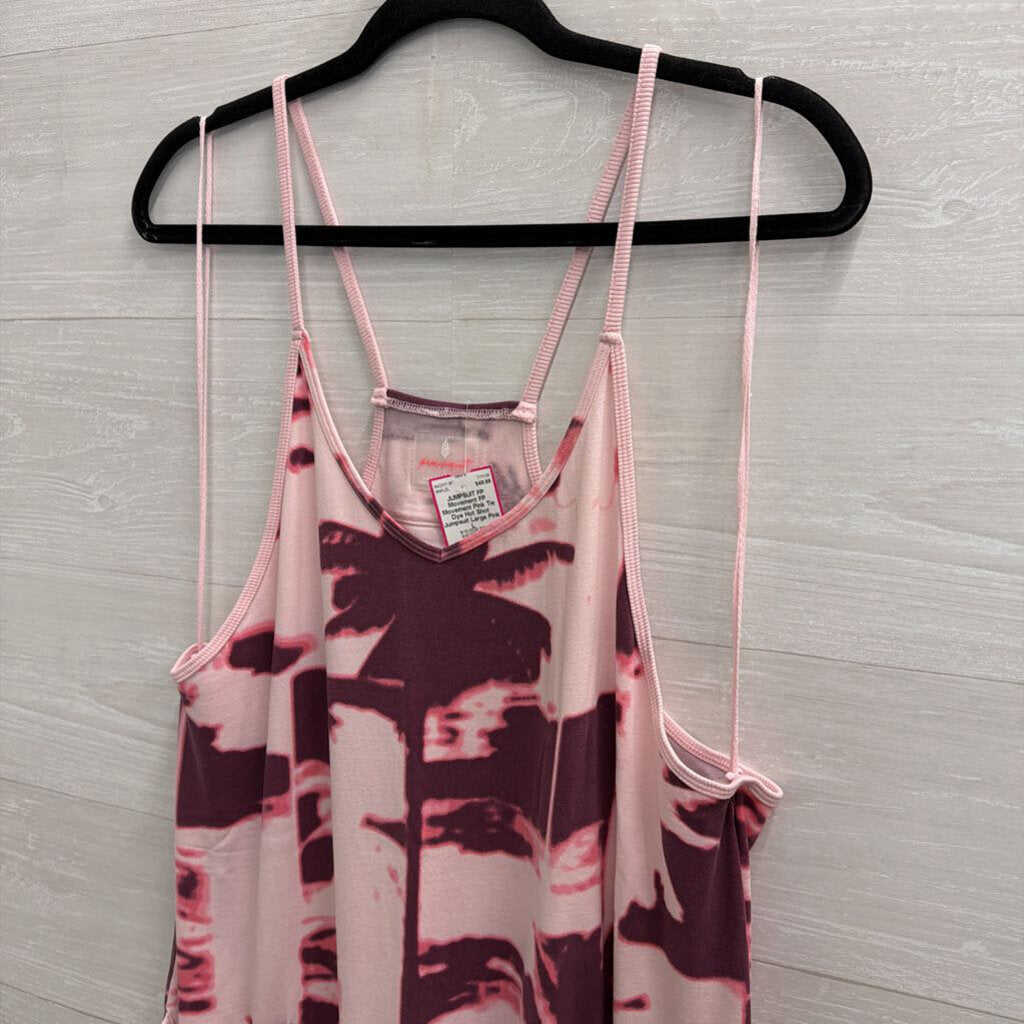 FP Movement Pink Tie Dye Hot Shot Jumpsuit Large