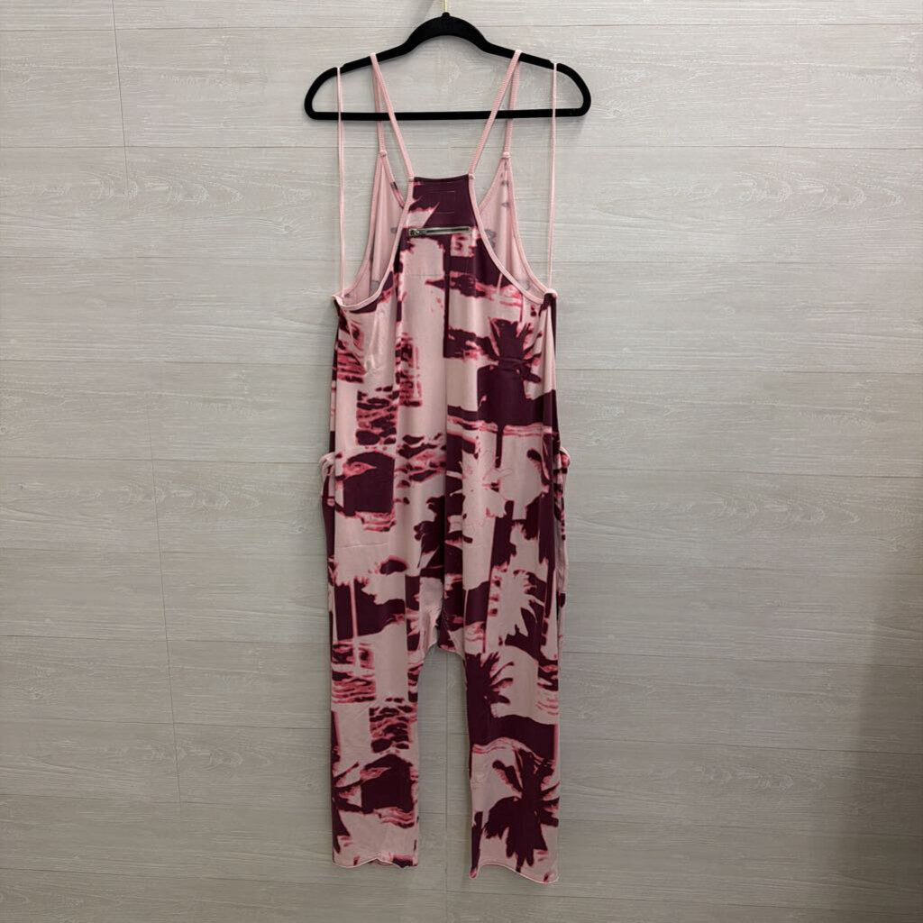 FP Movement Pink Tie Dye Hot Shot Jumpsuit Large