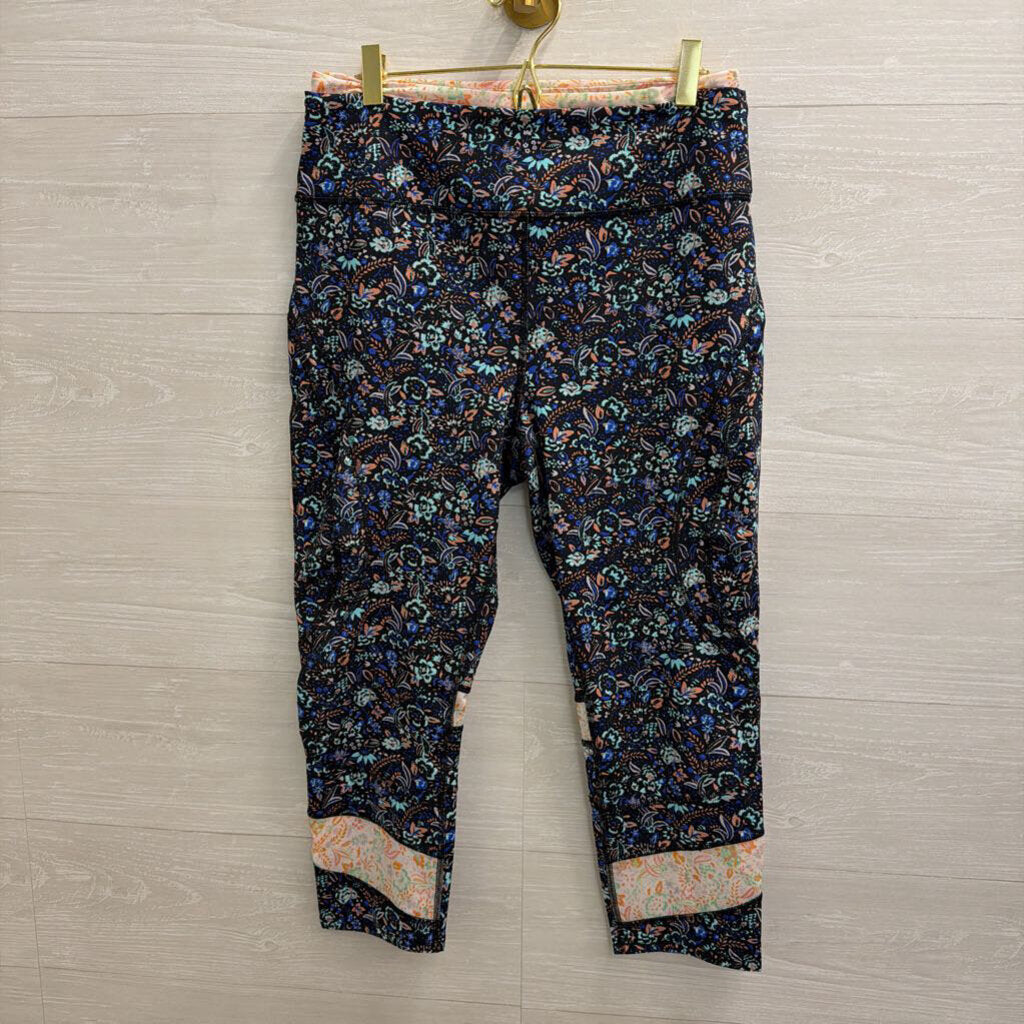 FP Movement Blue/ Pink Print Lose Your Marbles Leggings Large