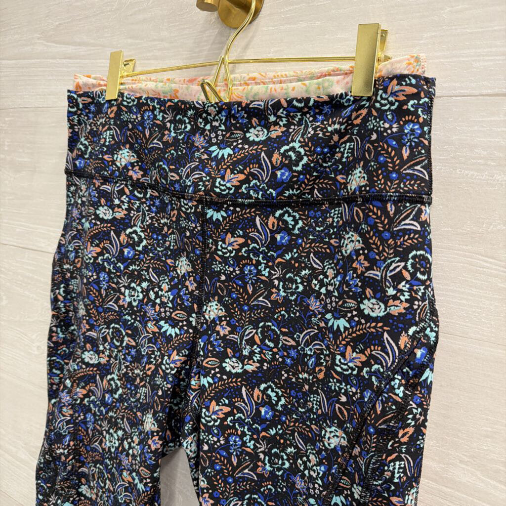 FP Movement Blue/ Pink Print Lose Your Marbles Leggings Large