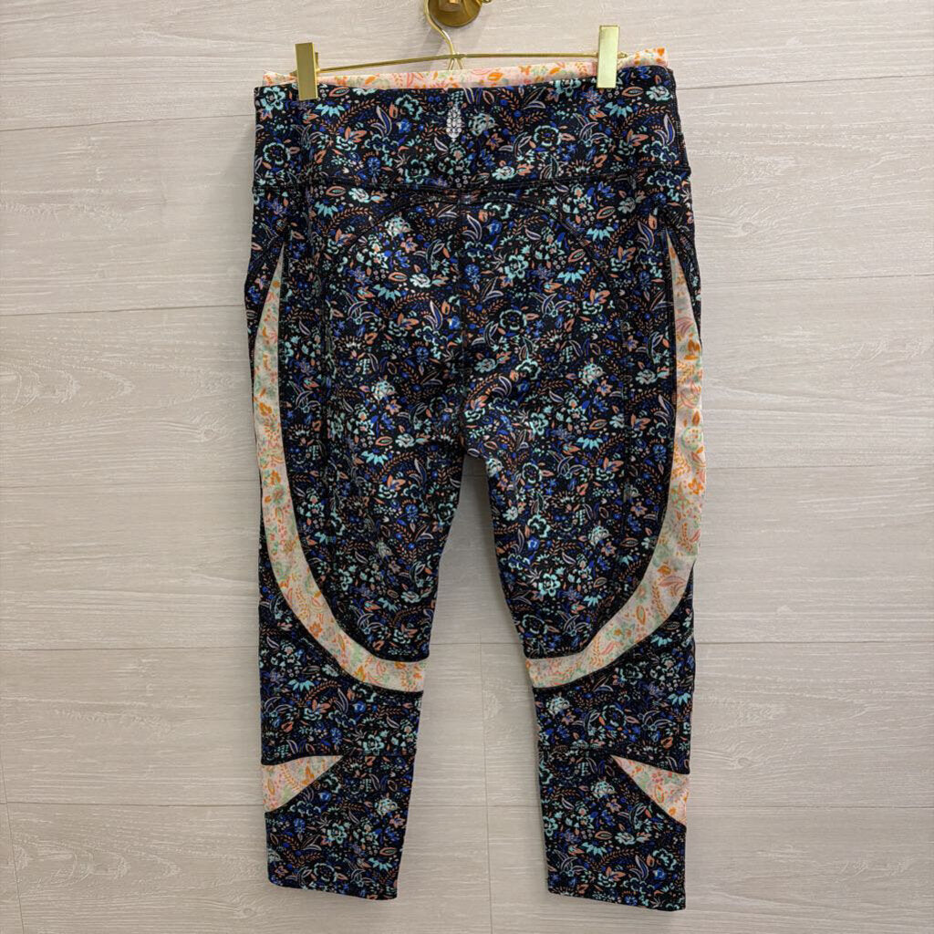 FP Movement Blue/ Pink Print Lose Your Marbles Leggings Large