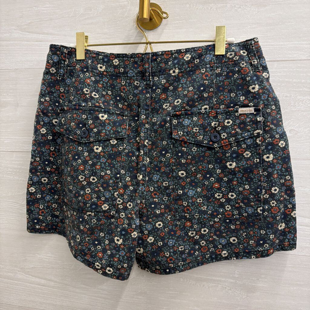 Brixton Blue Floral Print Shorts 31