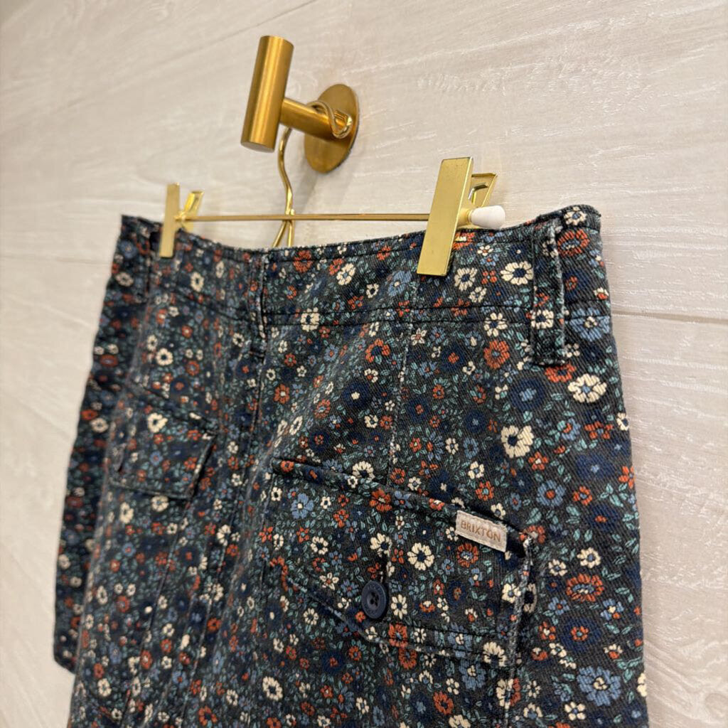 Brixton Blue Floral Print Shorts 31