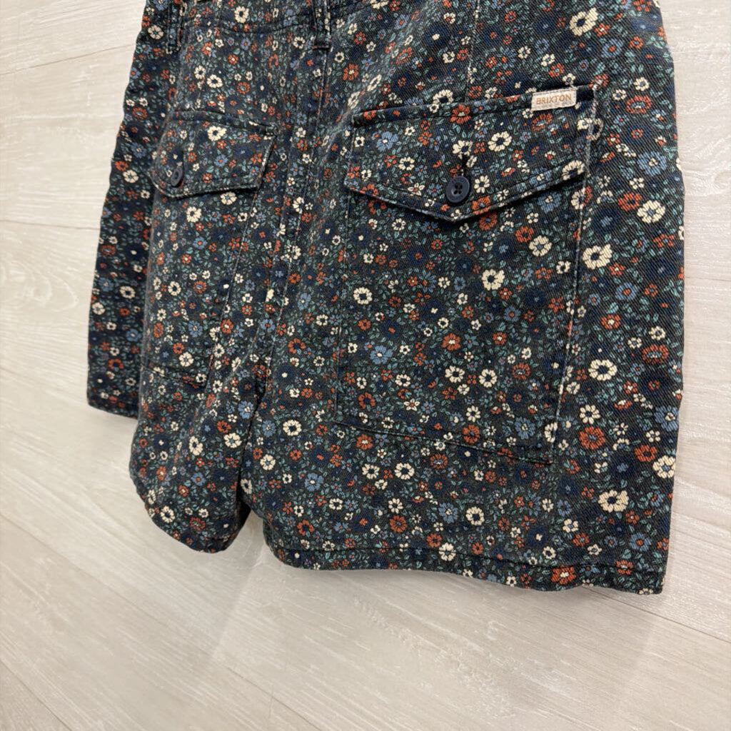 Brixton Blue Floral Print Shorts 31