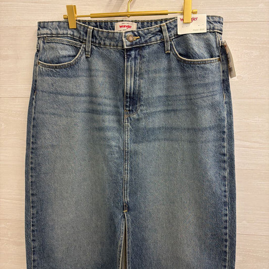 Wrangler Medium Wash Denim Maxi Skirt 12