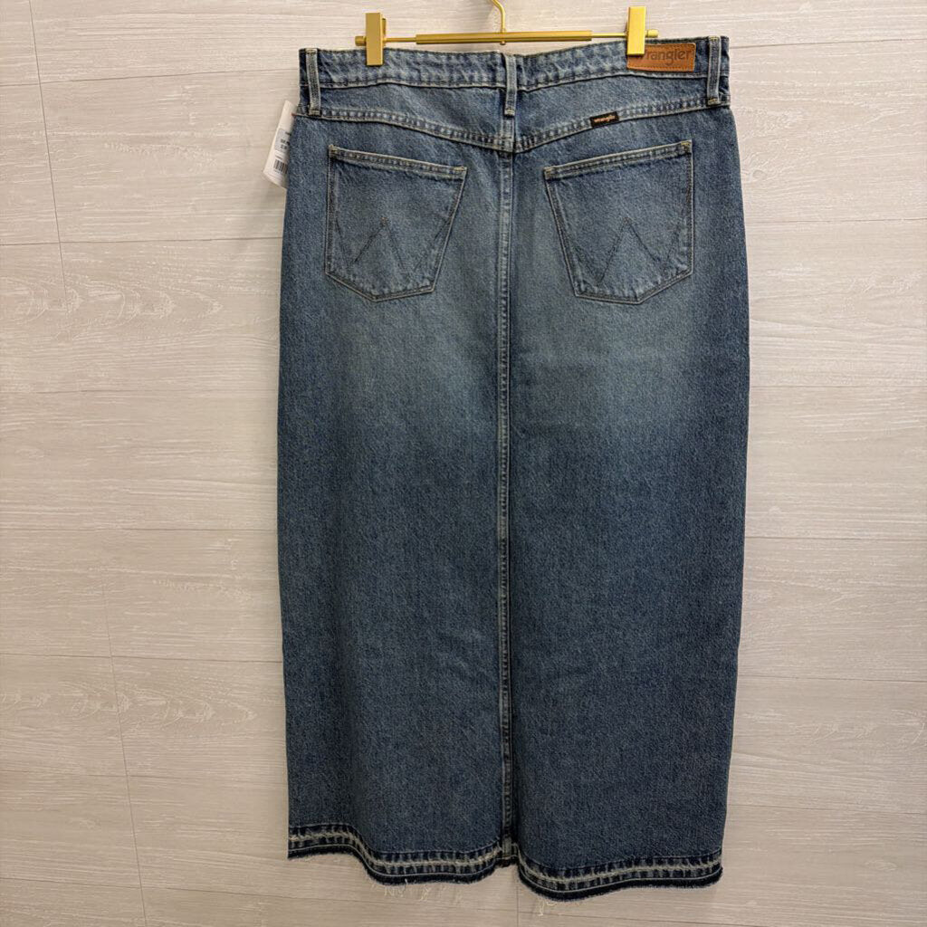 Wrangler Medium Wash Denim Maxi Skirt 12