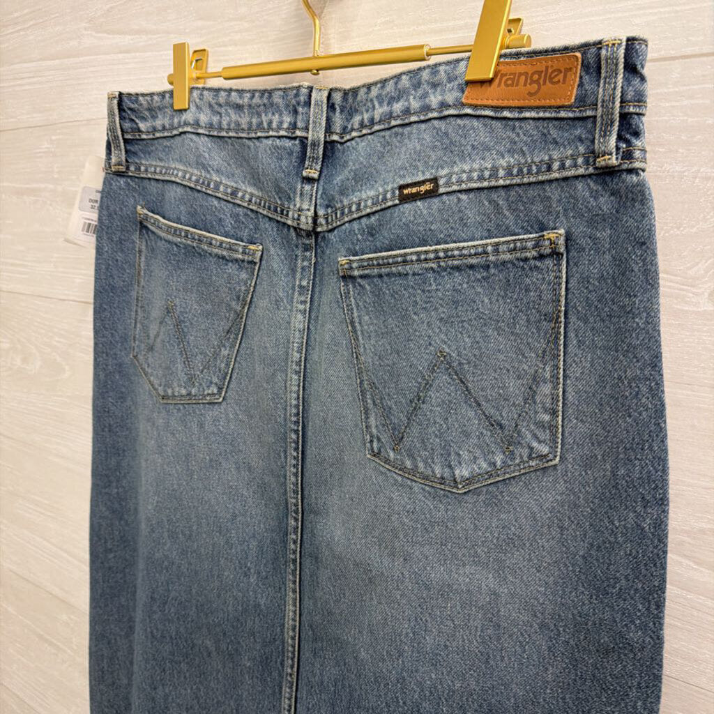 Wrangler Medium Wash Denim Maxi Skirt 12