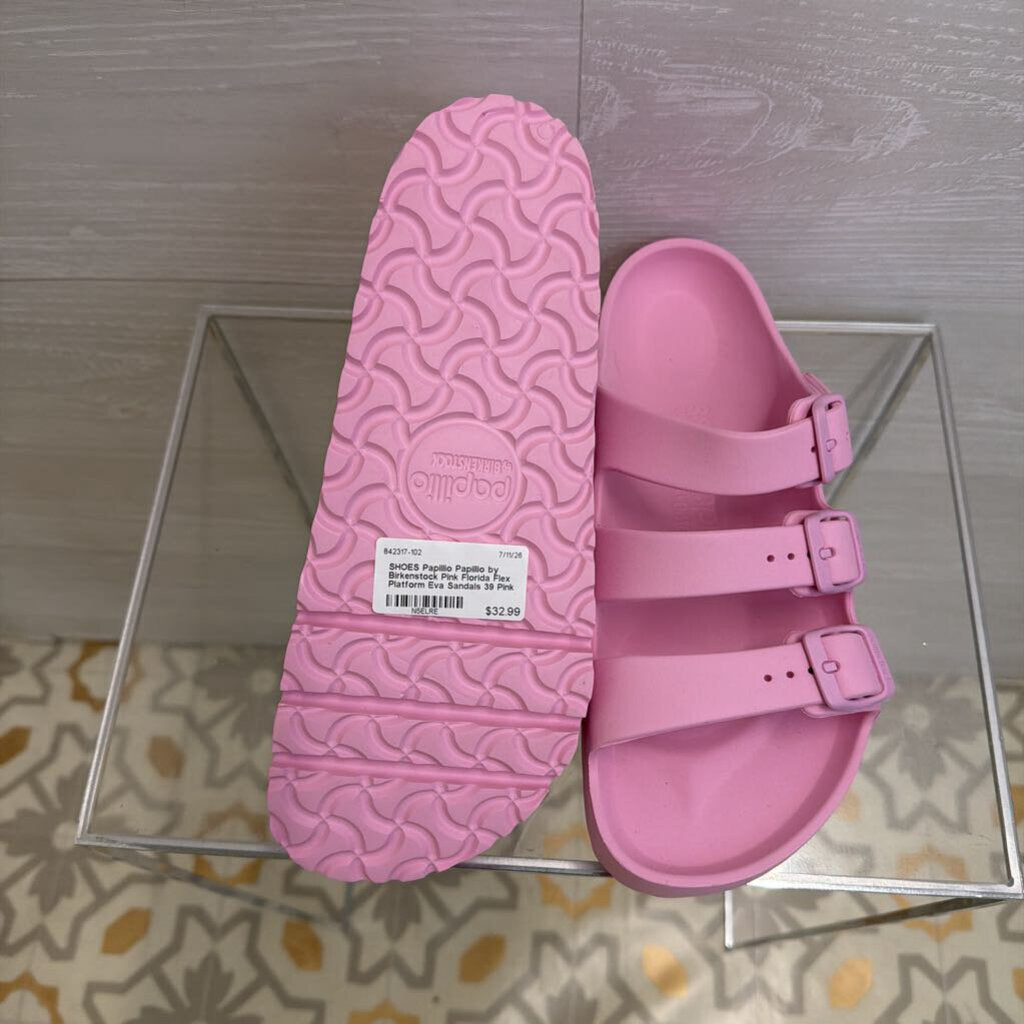 Papillio by Birkenstock Pink Florida Flex Platform Eva Sandals 39