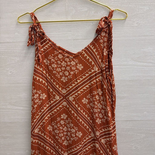 Rip Curl Orange Print Dress Small