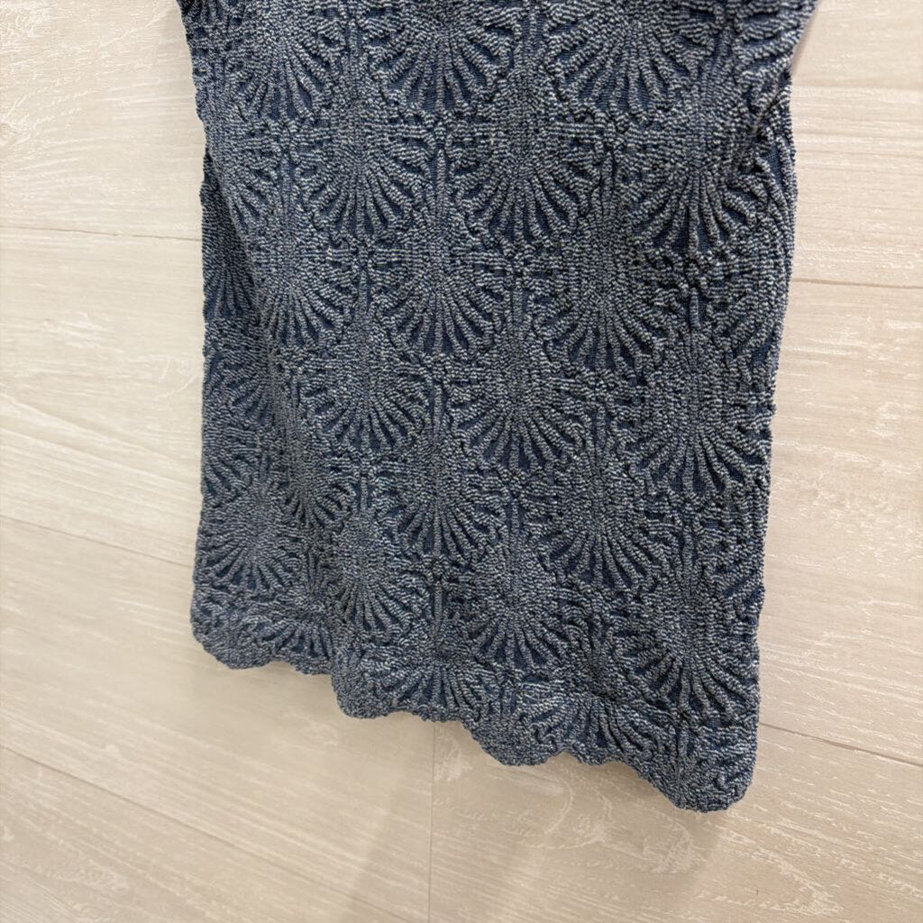 Intimately Free People Blue Textured Print Tank Top XS/S