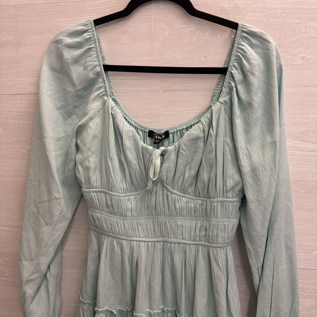 Trixxi Blue Long Sleeve Dress Small