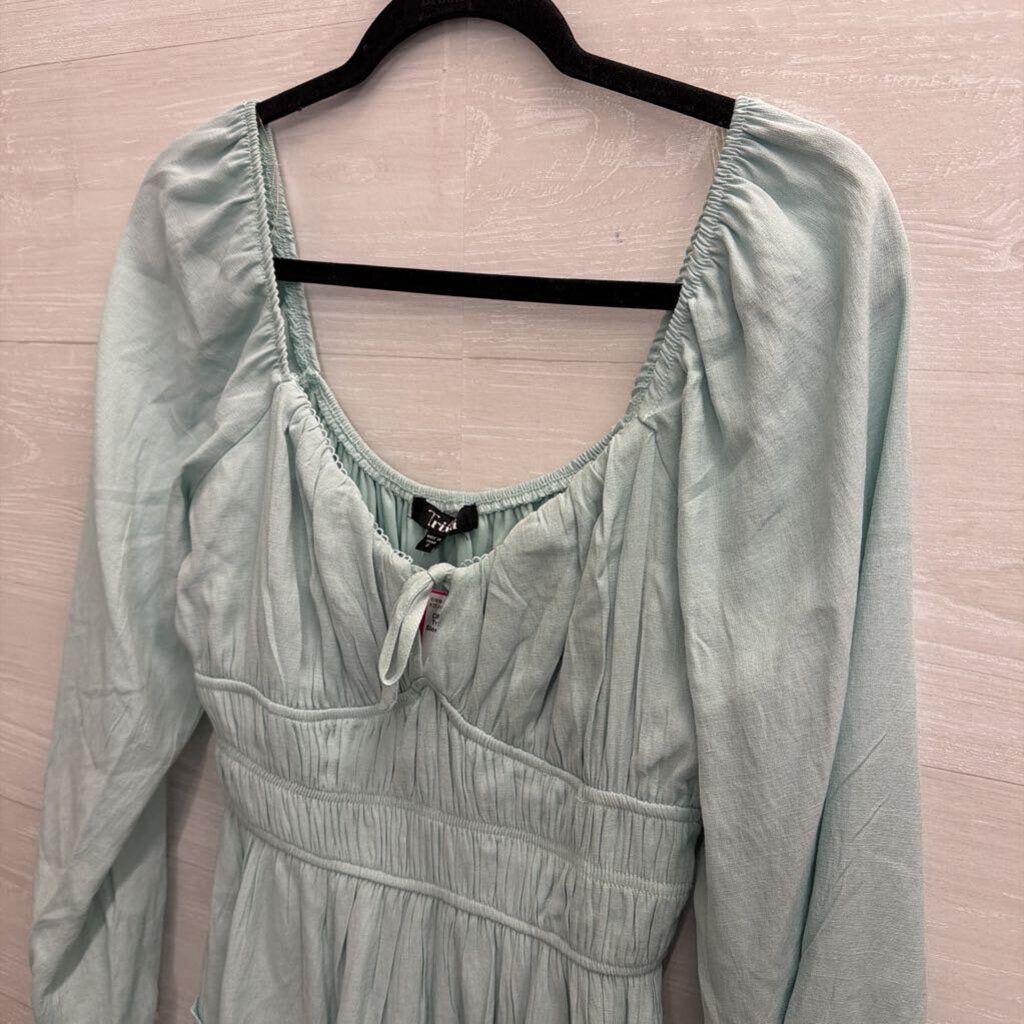 Trixxi Blue Long Sleeve Dress Small