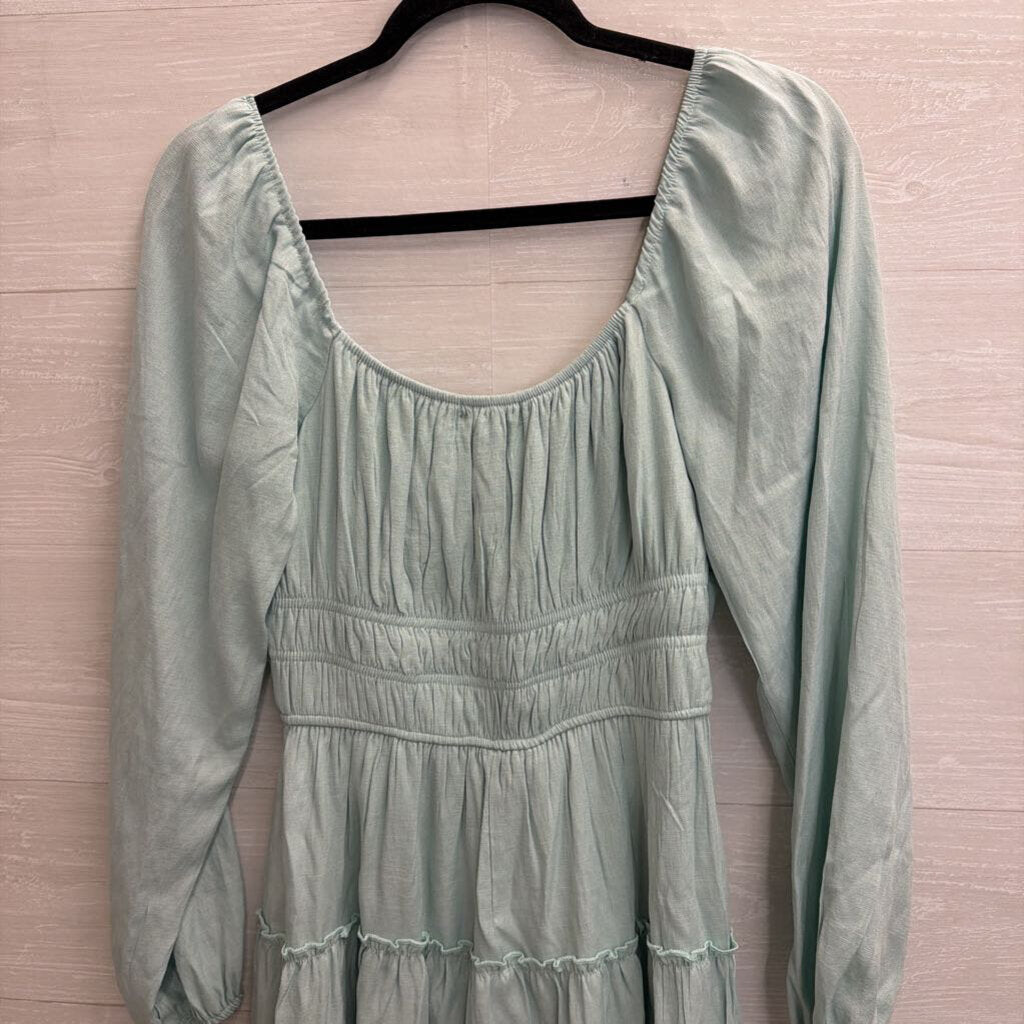 Trixxi Blue Long Sleeve Dress Small