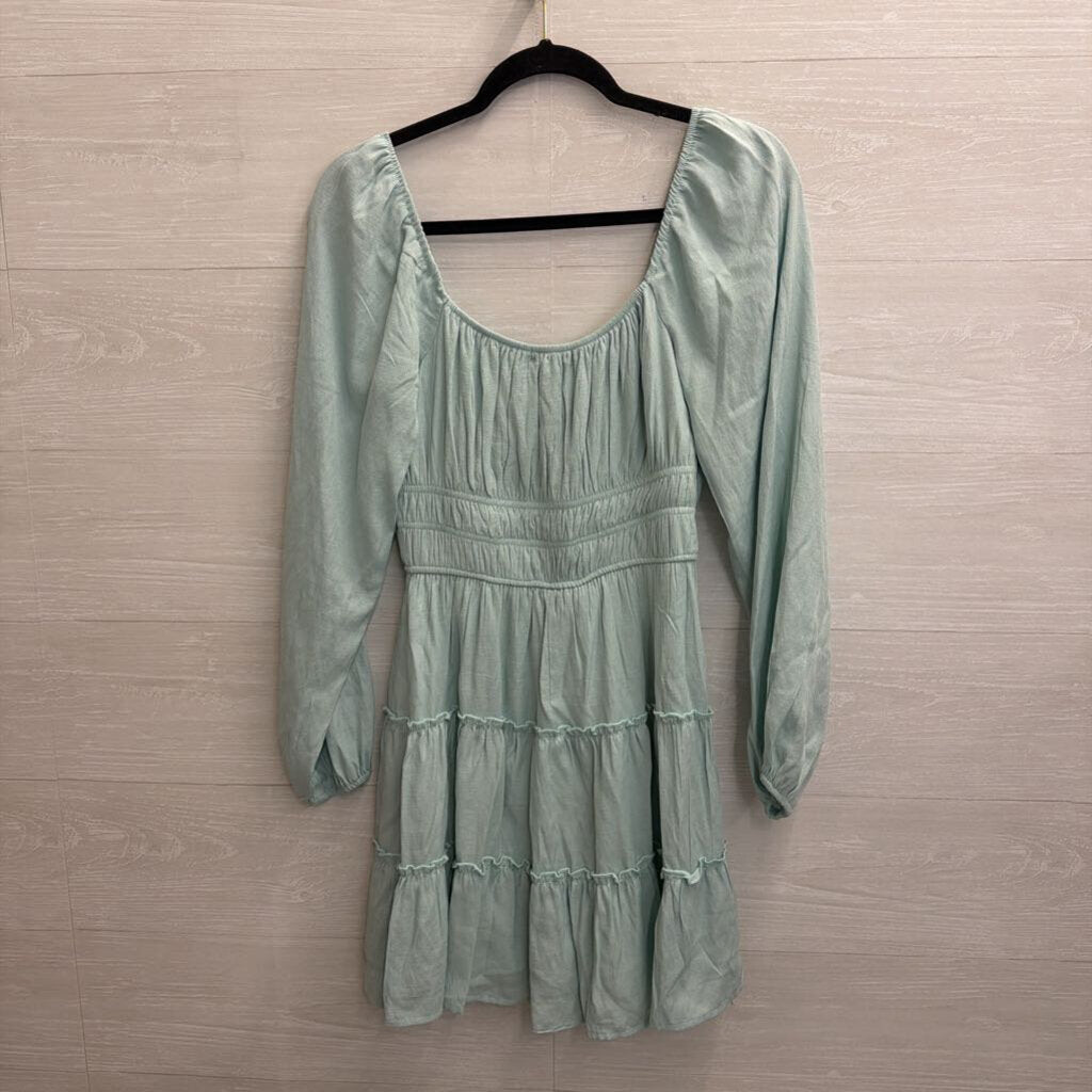 Trixxi Blue Long Sleeve Dress Small