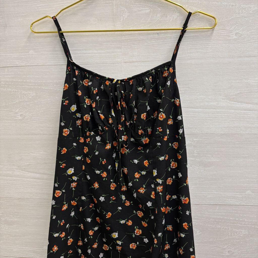 Black/ Multi Floral Print Dress Medium