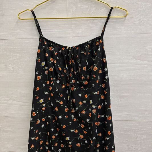 Black/ Multi Floral Print Dress Medium