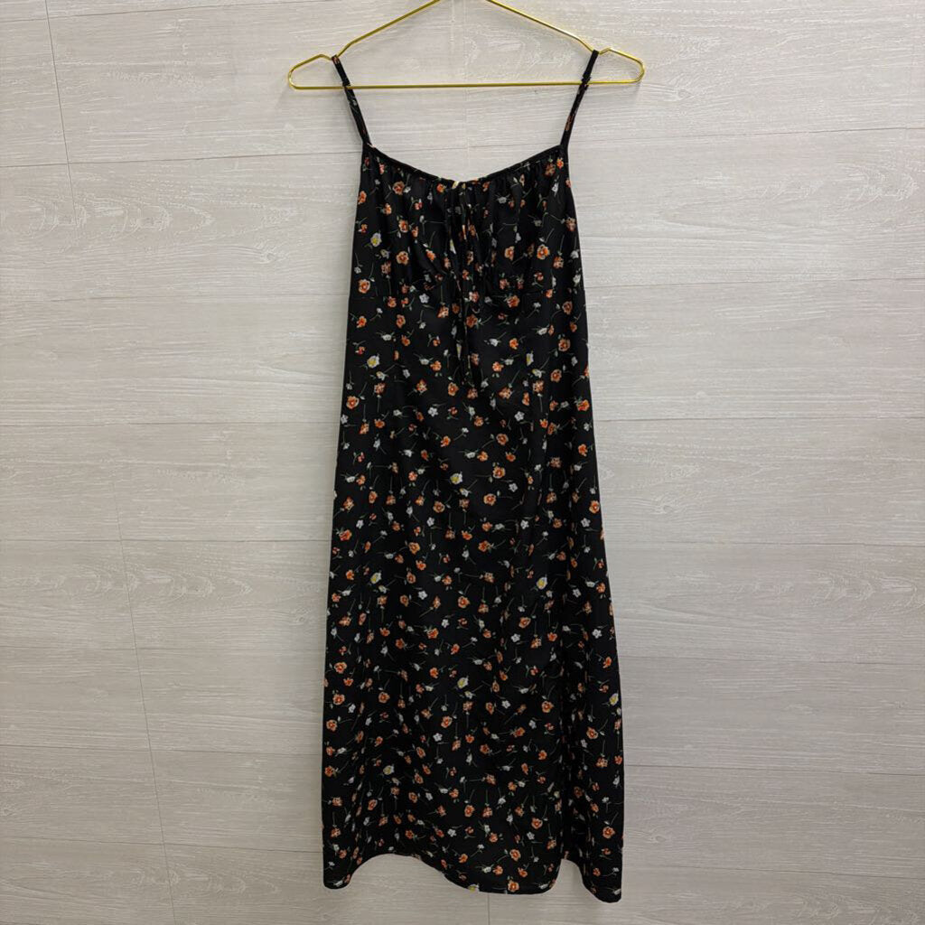 Black/ Multi Floral Print Dress Medium