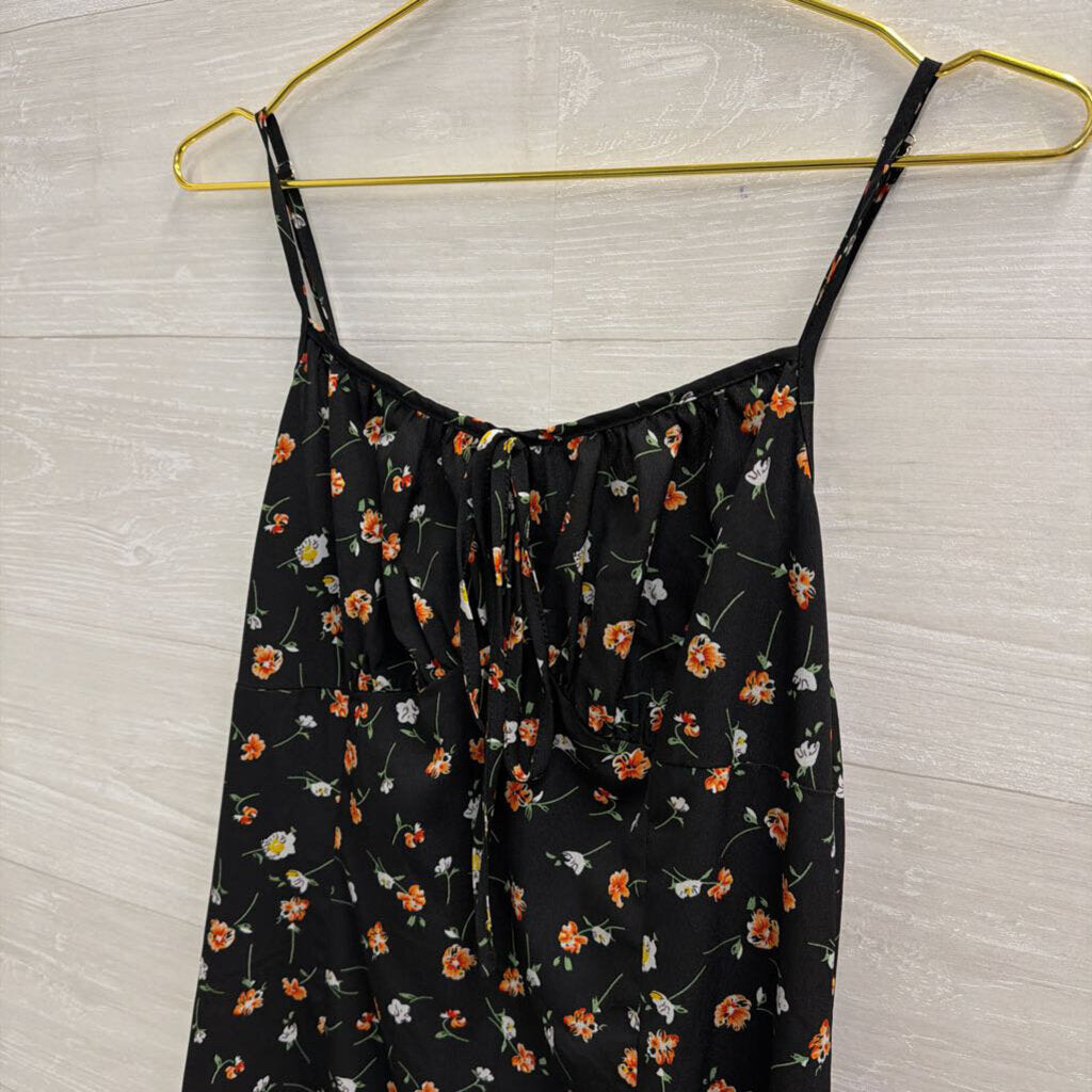 Black/ Multi Floral Print Dress Medium