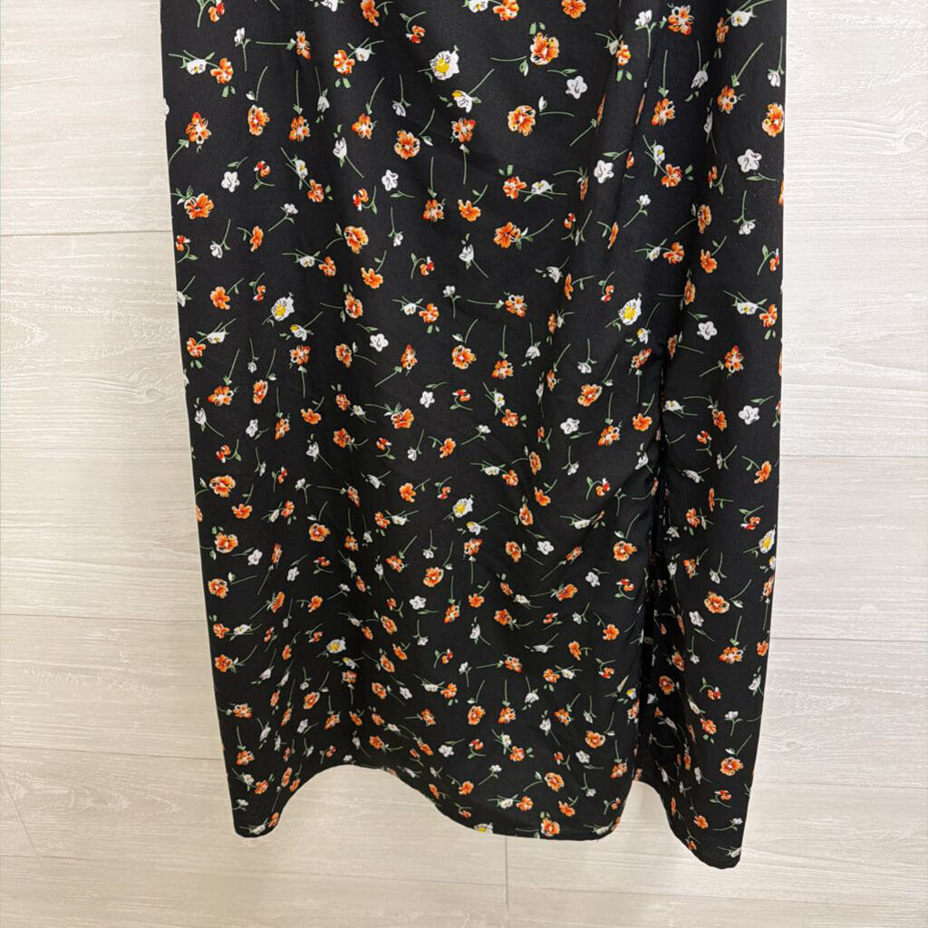 Black/ Multi Floral Print Dress Medium