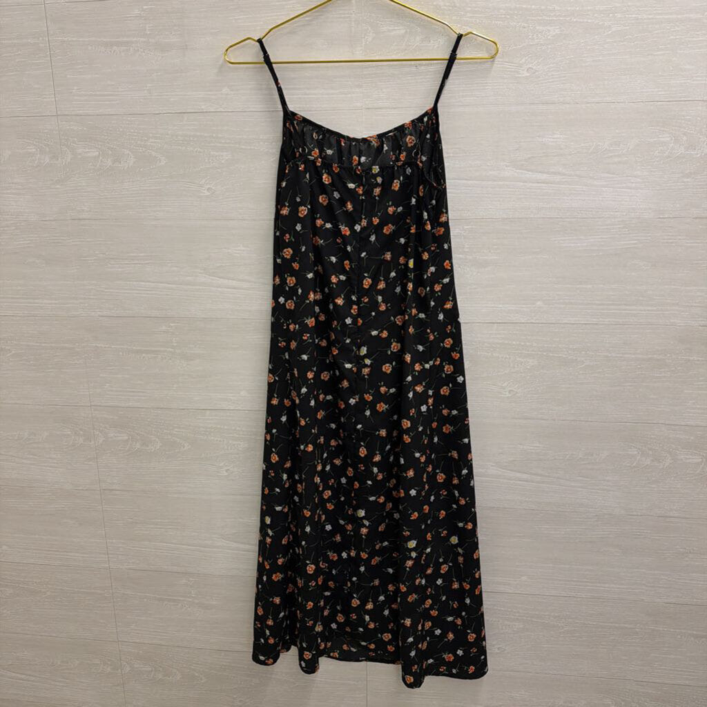 Black/ Multi Floral Print Dress Medium